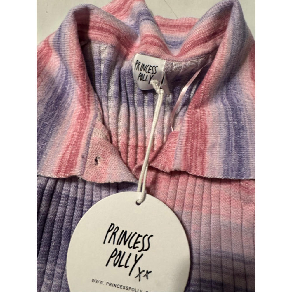 Princess Polly Zana Pink Purple Ribbed Mini Dress NWT Size Medium - Picture 7 of 9